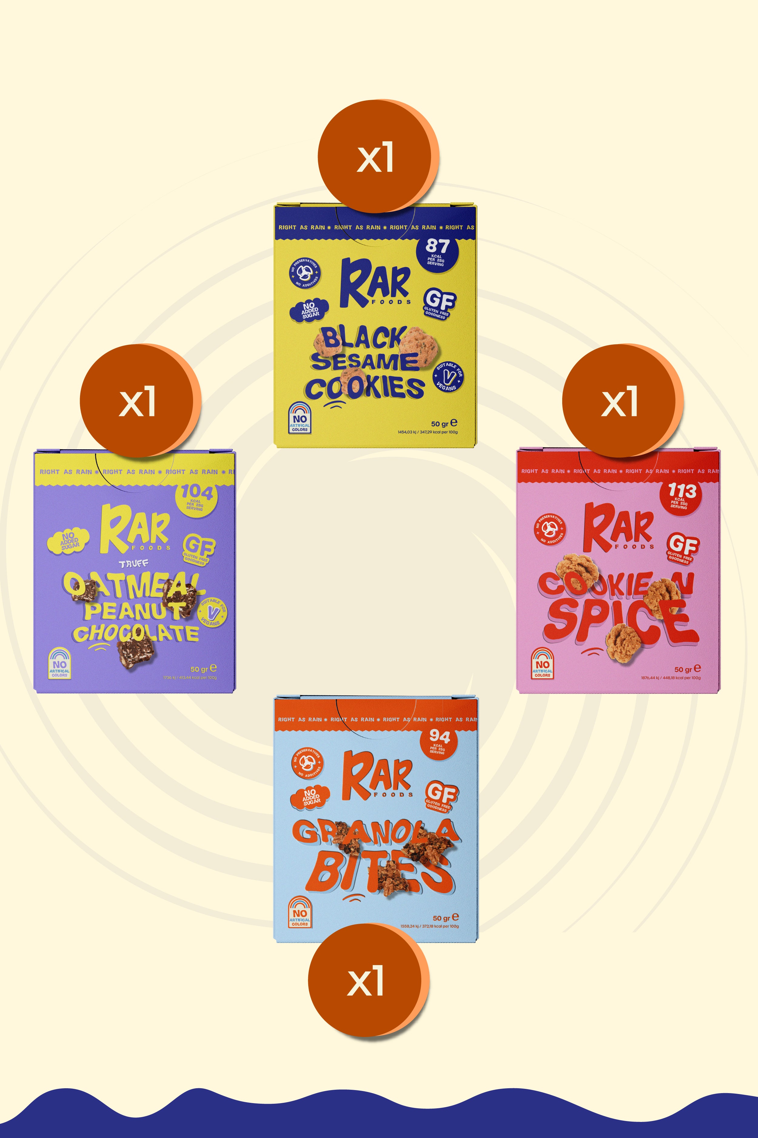 4x Cookie Mix 50 gr - RARFoods