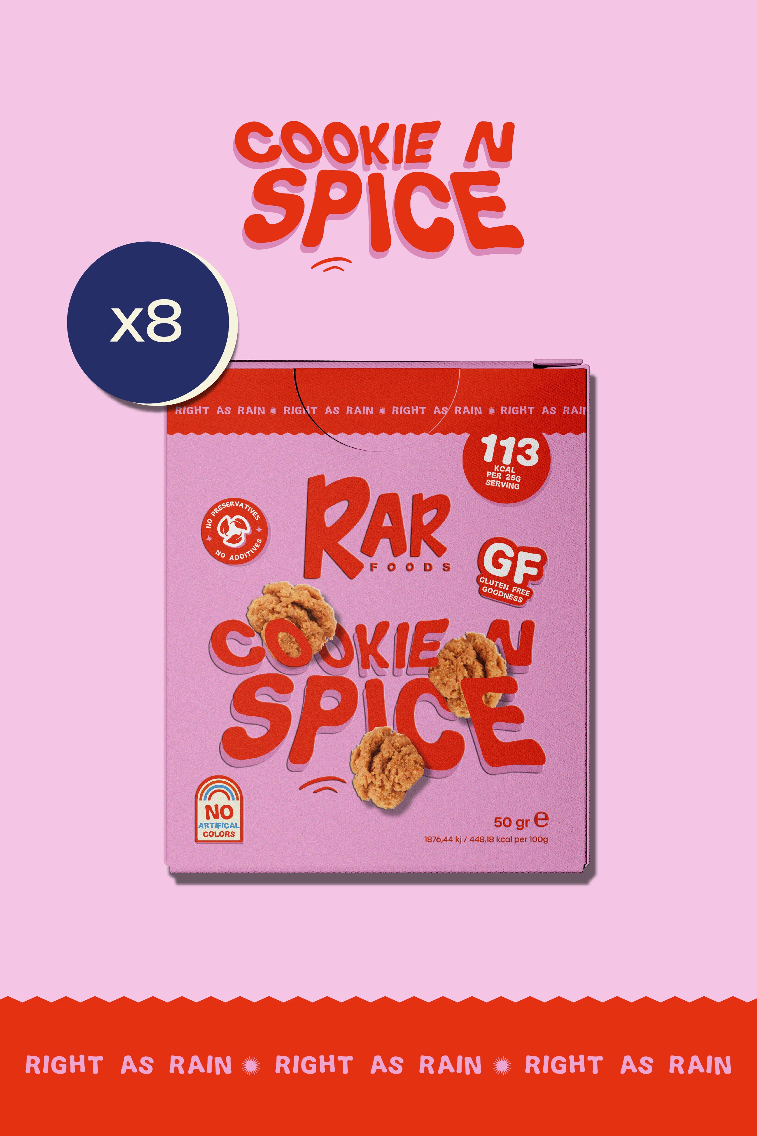 8 x Cookie & Spice 50 gr - RARFoods