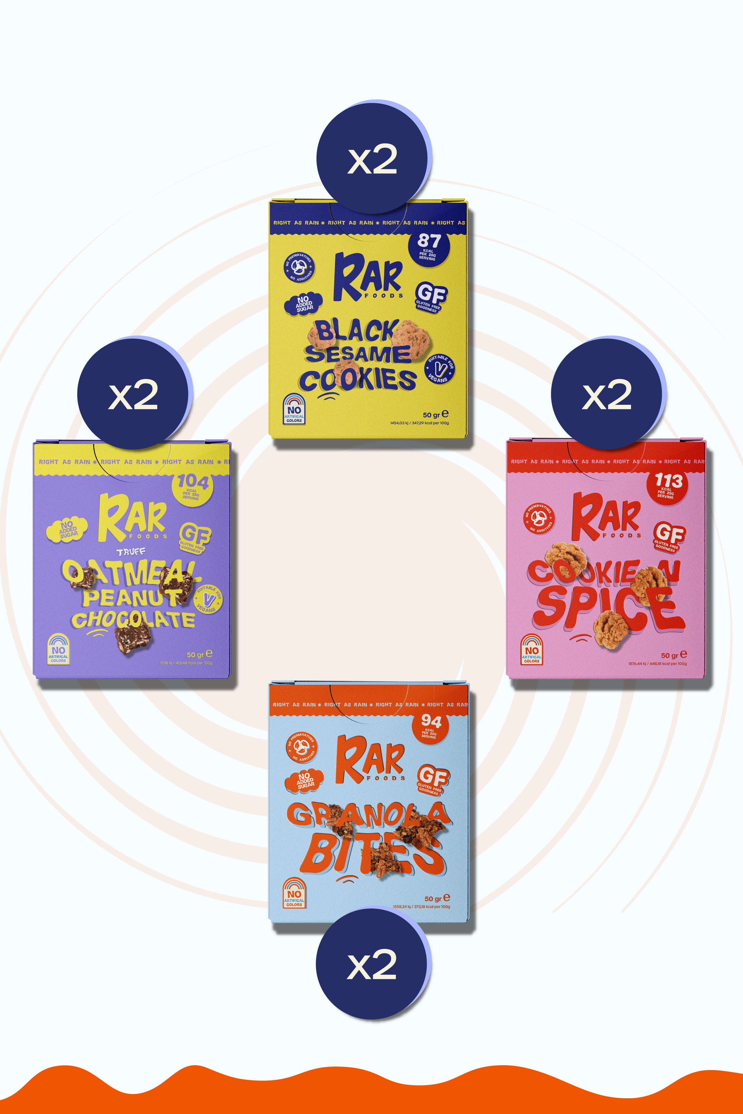 8x Cookie Mix 50 gr - RARFoods
