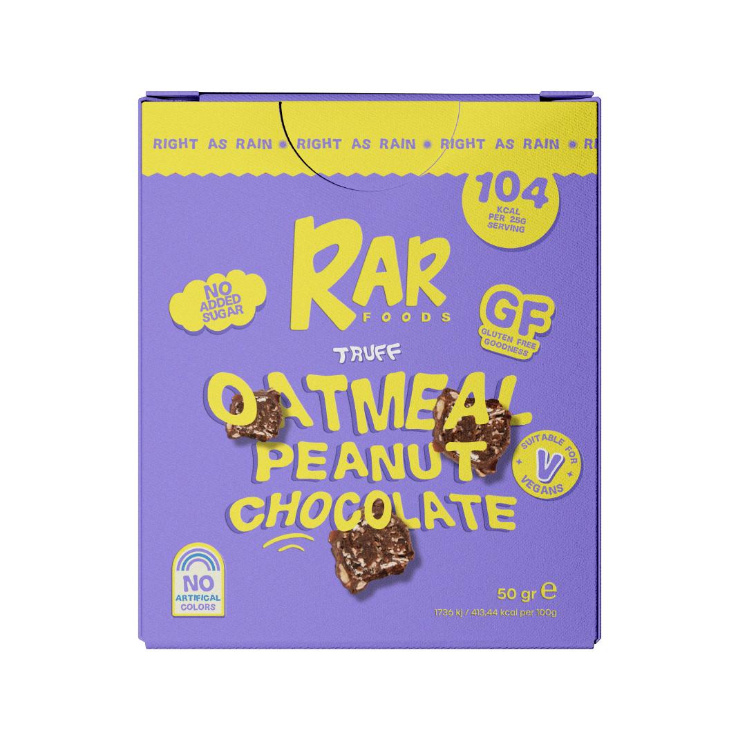 8x Truff Oatmeal Peanut Chocolate 50 gr - RARFoods